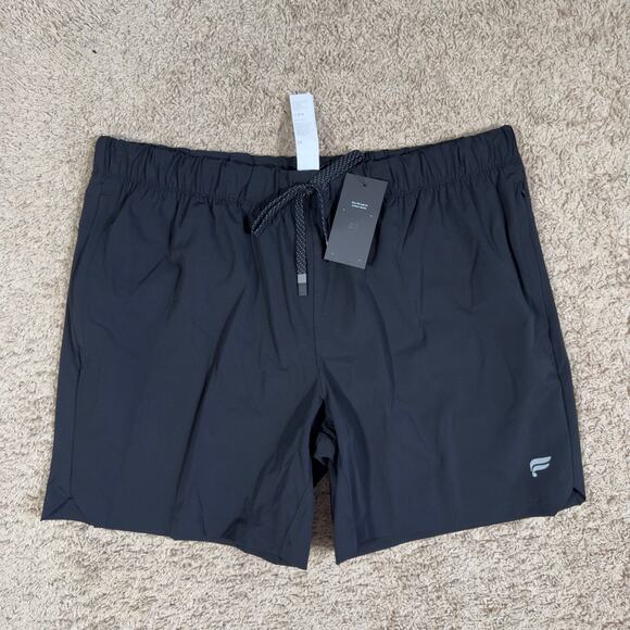 NEW FABLETICS 'The One' Mens Athletic Shorts 2XL Black 7" Lined Gym Workout NWT - Picture 1 of 7